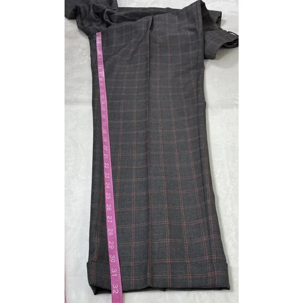 Statement Italy Super 150's Men's 2 PC Striped Pattern Gray Suit Size 42L x 36L